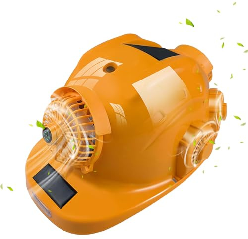 Smart Construction Casque de sécurité avec 8 ventilateurs et 2 panneaux solaires, casque de sécurité Bluetooth avec chargement USB pour la construction et l'amélioration de la maison, blanc, 22 000 mA