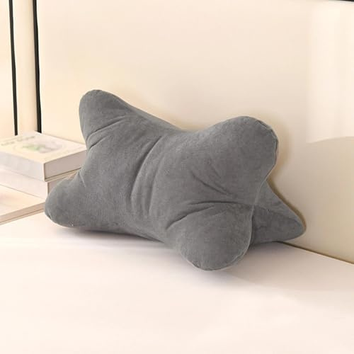 Lesekissen, Leseknochen, Ergonomische Form, Leseknochen, Lendenstütze Flexible Stütze für Büche, Lendenwirbelstützkissen zum Lesen Zum Relaxen, für Schlafzimmer(Grau)