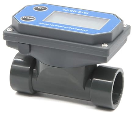 Flussometro digitale a turbine, adatto per irrigazione di fattorie e giardini con display LCD, misura acqua, benzina, cherosene, metanolo, flussometro