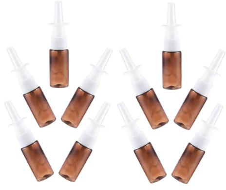 Mikinona 10 pièces Flacon Pulvérisateur Nasal Transparent Réutilisable Spray Fin Portable Pet pour Voyage et Dosage Précis Lot