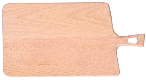 Pwshymi Panneau à Découper en Bois, Planche à Découper Multifonctionnel Bac de Viande de Pain à Légumes pour Cuisine avec Trou Suspendu 36x19x1,5 Cm