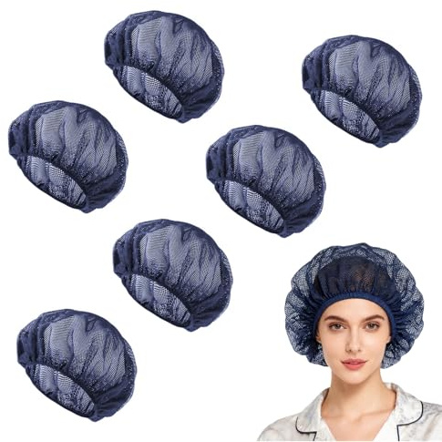technodry Hair Nets for Sleeping In – 6 Pcs Comfortable & Adjustable Mesh Hair Net for Curly, Long or Thick Hair, Perfect for Nighttime Hair Protection, Beauty, Food Service, Kitchen Work