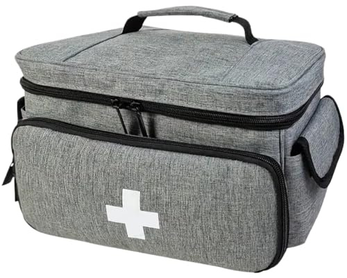Sac de premiers secours vide, sac multi-poches, équipement étanche avec poignée supérieure, fourniture à fermeture éclair pour la maison, le bureau, la voiture, les voyages, les premiers secours vi