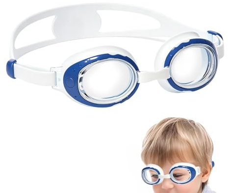 Simglasögon för ungdomar | brett justerbara silikonsimglasögon, anti-dimma, vattentäta simmasker för flickor, tävlings- och strandpool, vattenpark, utomhus