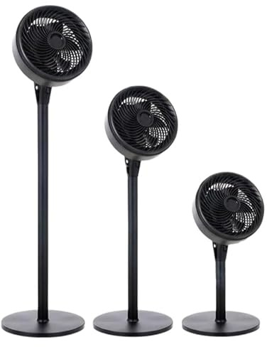 COSHANO Ventilador de Pie o Mesa 3 en 1 de 90w 10, 3 Velocidades, Motor Silencioso, Cabezal Oscilante, Rejilla de Seguridad, Gran Caudal de Aire, Difusor de Aroma Incluido, Negro
