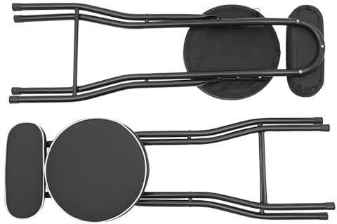 Set di 2 sgabelli da bar pieghevoli, 65 cm di altezza, seggiolone da cucina, schienale poggiapiedi, seduta imbottita, confortevole, antiscivolo, stabile, senza montaggio compatto leggero, per bar