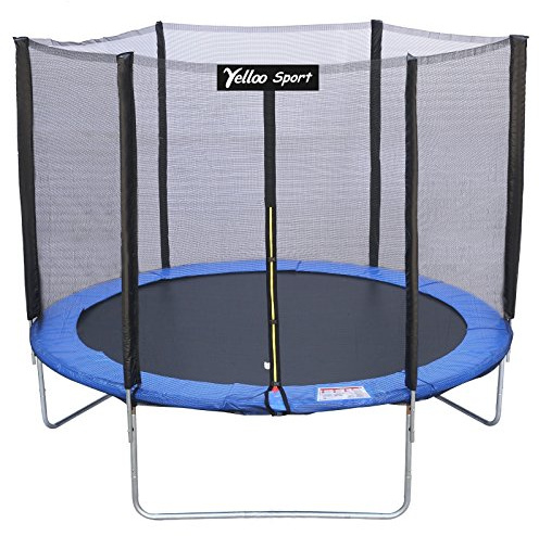 Yelloo Sport TRAMPOLINO ELASTICO Diametro 245 cm BLU Trampolino Elastico Da Giardino Trampolino Elastico Bambino Certificato CE TUV GS Tappeto Salto Per Bambini Casa e Giardino