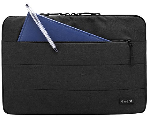 Ewent Laptop Tasche 13,3 Zoll, wasserdichte Notebook Hülle mit Weichem Innenfutter, Schutzhülle und Tragetasche für MacBook Air, MacBook Pro, Chromebook, Acer, Dell, HP, Lenovo und Samsung, Schwarz