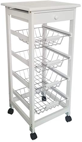 Mueble Gestion VERDULERO con 4 CESTAS 37X37X85 CUBERTERO Incluido