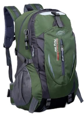 FANSU Zaino da Escursione 50L, Zaino da Viaggio Leggero e da Trekking Materiale è Impermeabile per Ciclismo da Viaggio/Arrampicata/Sportiva/da Campeggio All'Aperto Zaino (50L,Army Green)