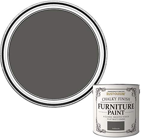 Rust-Oleum A Classic, Smooth Touch Furnature Chalky Flat Matt Paint Finish, Anthracite Grey, 2.5L
