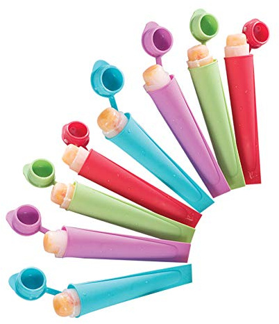 XDKS Moldes Helados,Piezas Moldes De Silicona para Hielo, Moldes para Hacer Paletas De Hielo Zumo Batido Yogur, Moldes De Paletas De Reutilizables (8 Paquete)