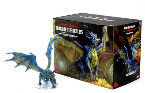 WizKids Dungeons and Dragons Icons of the Realms - Adult Blue Dragon Figure, DnD Miniatures