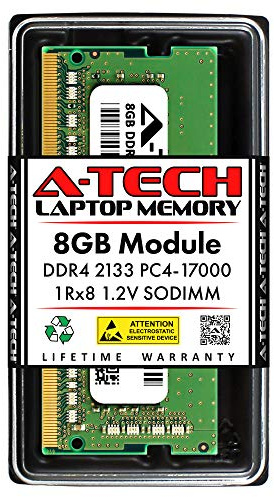 A-Tech Memoria RAM de 8 GB de repuesto para Samsung M471A1K43BB0-CPB | DDR4 2133MHz PC4-17000 1Rx8 1.2V SODIMM 260 pines módulo de memoria