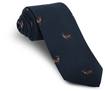 Cencibel Smart Casual Krawatte Hirsch Jagd, Marineblau Jagd