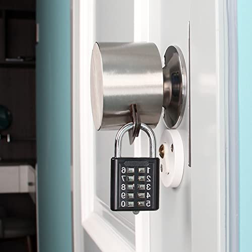 TEMEILI Door Knob Lock Cover ，Without Drilling Doorknob Lock，from Outside Prevents Turning of Door Knob and Access to Keyhole,for Apartment Evictions,Childproof (Stainless Steel with Lock