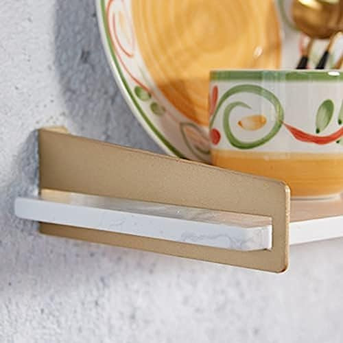 Dekorative Regalhalterungen, 2 Stück, Vintage-Gold-Regalträger, Wandmontierte Bücherregalhalterung, Blumenständer, Badezimmer, Küche, ID15 Cm/20 Cm/25 Cm/30 Cm/35 cm,35cm,Pleasant63