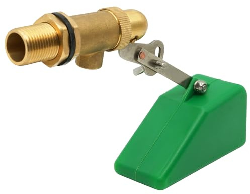 Valvola in Ottone da 1/2 Pollice con Valvola a Galleggiante in Plastica con Braccio Regolabile Valvola a Sfera Galleggiante di Riempimento Automatico per Serbatoio D'Acqua Fontane
