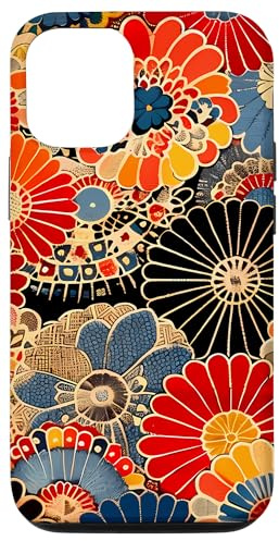 Motif japonais classique imprimé sur bois Coque pour iPhone 12/12 Pro
