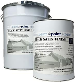 5 Litres - Black Satin Acrylic Barn Paint - UKPAINT