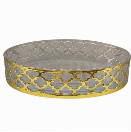 OISE ART STORE Trade Shop - Piattino Porta Sapone Saponetta Accessorio Bagno Oro Stile Baracco Arredo 59105 -