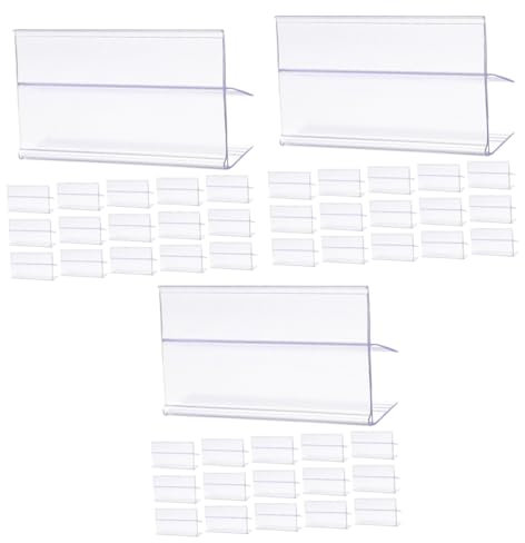 Lurrose 75stücke Etikettenhalter Für Preisschilder Transparente Display-ständer Für Supermärkte Einzelhandel Und Restaurants Stabil Und Installieren Lang