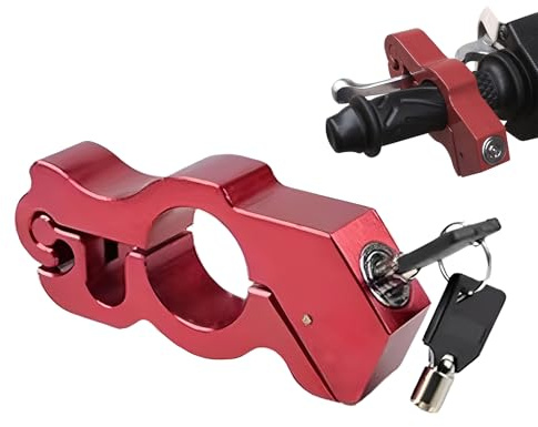 Ungtyb Motorrad-Gasschloss, Motorrad-Gasschloss – Bremsschloss mit Anti-Diebstahl-Griff | Lenkerschloss für Motorrad mit 2 Schlüsseln | Kupplungsbremsschloss Gasgriff Schloss