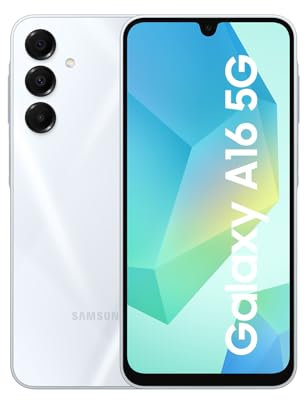 Samsung Galaxy A16 (SM-A166B) 5G Smartphone utan Abonnemang, Mobiltelefon med Android, 50 MP Huvudkamera, 16,91 cm / 6,7 Tums Skärm, 128 GB, Blå Svart