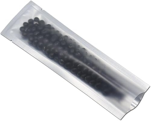 WACCOMT Pack Mylar Foil Sacchetti a Vuoto Sacchetti di Sigillatura Termica Trasparenti Anteriori Sacchetto in Alluminio Puro per lo Stoccaggio Alimentare con Tacca Lacrima(100, 3.5x15cm (1.4x5.9inch))