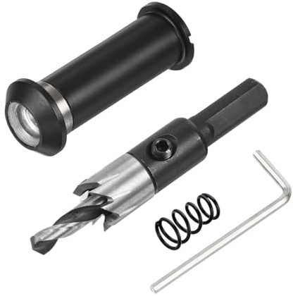 PATIKIL 1/2 Door Viewer Peephole, Zinc Alloy Privacy Door Viewer, 180-Degree Fits 1-3/8 to 2-3/8 Door with 12mm/0.47 Drill Bit for Security, Black