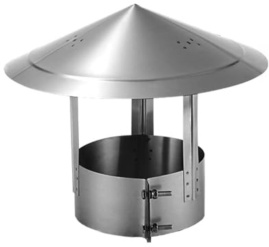 304 Stainless Steel Chimney Cover Chimney Pipe Rain Cover Chimney Pipe Rain Cover Chimney Umbrella Cap Flue Air Duct Rain Cover Roof Cover