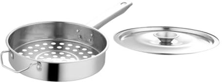 STOBAZA Sieb für Garnelen 1 Satz Küchensieb Rostfreies Material Große Löcher Komfortabler Griff für Hot Pot und Desserts