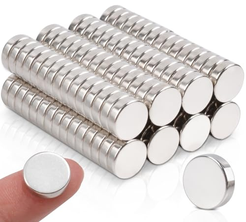 100 stycken magneter, starka, 10 x 3 mm, neodymmagneter, extra starka magneter, små runda minimagneter för magnettavla, kylskåp, whiteboard, foton, kontor, anslagstavla