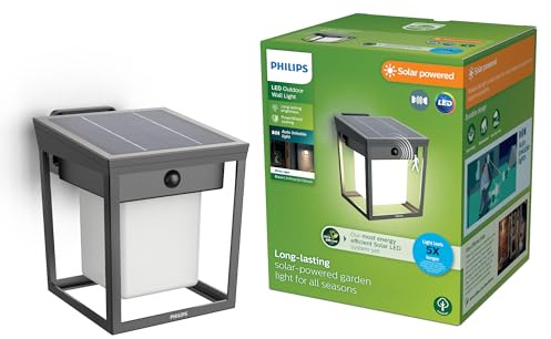Philips Blaise Ultraeffektiv solcellslampa för utomhusbruk, 3000K, 250/20lm, Antracit
