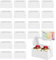 20 scatole per cupcake, 2 fori, scatola per il trasporto di cupcake, colore bianco, con finestra di visualizzazione, scatola per il trasporto di torte, in cartone per biscotti, macaron, con 2 fogli di