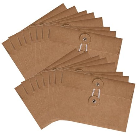 OSALADI 24stücke Pack Einfache Verpackungsumschläge Aus Kraftpapier Kleine Umschläge Für Büro Partyzubehör Blanko Briefumschläge Für Einladungen Und Notizen