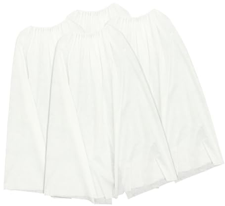 Gonna da Bagno Monouso 4 Pezzi in Poliestere Cotone Bianco | Saloni e Spa, Sottile e Traspirante, Assorbente, Set da 4 Pezzi per Uso Singolo