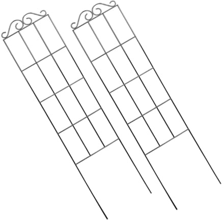 JOINPAYA 2pièces Treillis pour Plantes Pot Support Métallique pour Plantes Grimpantes Étagère De Jardin pour Fleuries Et Légumes