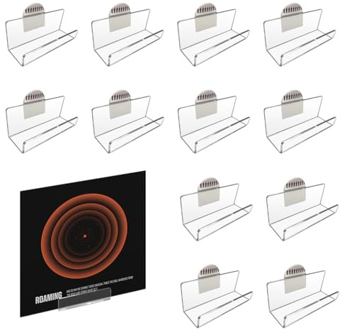 Forgaemax 12 Stück Schallplatten Wandhalterung aus Acryl | vinyl halter wand Zur Dekorativen Aufbewahrung & Präsentation von Vinyl-LPs im Wohnzimmer