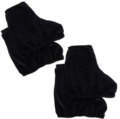 TOKIDNY 2 Paires Couvre-Patins Velours Élastique pour Patinage Artistique Protection Robuste pour Chaussures de Patin à Glace Lot de Adapté Garçon Fille et Jeunes Noir sans Strass