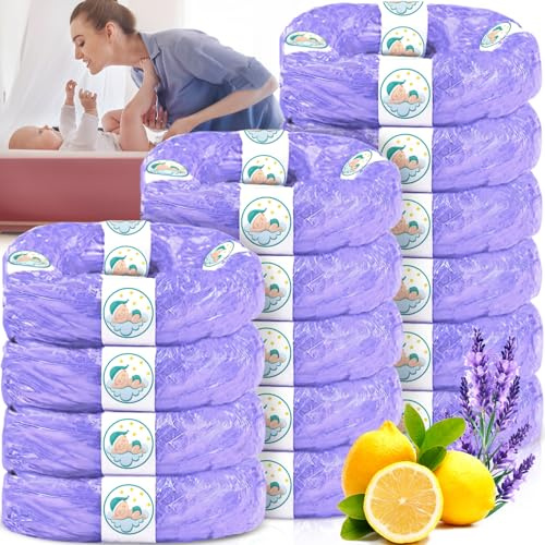 ZPQAODI 15 Pezzi Ricarica Mangiapannolini, 4,5 M Pannolino Sacchetti di Ricarica Antiodore, Sacchetti Mangiapannolini, Sacchetti Ricarica Mangia Pannolini, Ricarica Mangiapannolini Compatibile, Viola