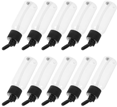 CALLARON 10 Stück Airbrush Kunststoff Flaschen 60 Ml Transparente Airbrush Farbbehälter mit Auslaufsicherem Saugdeckel Airbrush Zubehör für Modellbau Kunst und Mobiles Malen