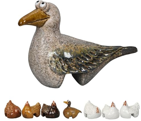 NETPROSHOP Schöne Tierfiguren Zaunhocker und Kantenhocker aus Keramik Höhe ca. 12 cm, Auswahl:Gulliver