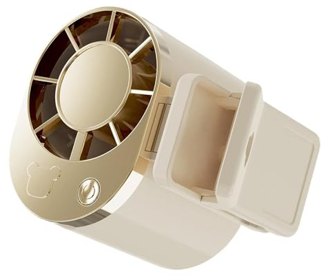 Genérico Ventilador Ponible - 3 Velocidades Pantalla LED Equipo Recargable USB | Ventilador de Mano Portátil | para Viajes de Verano Camping Playa Festivales Senderismo