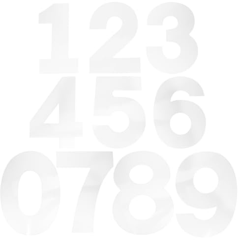 Luxshiny Stampi per Dolci Numerici 0-8 in Pet Riutilizzabili Lavorazione di Qualità, Stencil per Torte per Baking e Festività