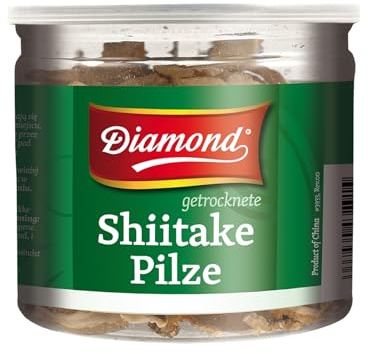 DIAMOND Setas Shiitake Tonko, secas, setas asiáticas para cocinar y comer, naturales, para arroz y sopas - 6 x 30 g