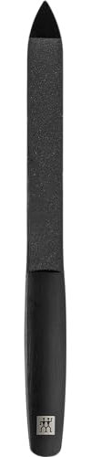 ZWILLING Saphir Nagelfeile (Grob- und feinkörnige Feilenflächen zum Kürzen und Formen, Reinigungsspitze), Premium, Schwarz, 130 mm