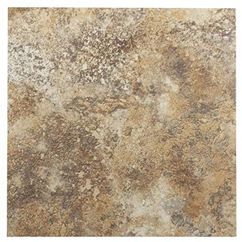 Sterling Self Adhesive 12-Inch Vinyl Floor Tiles, 20 Tiles - 12 x 12, Granite Pattern - Peel & Stick, DIY Flooring for Kitchen, Dining Room, Bedrooms & Bathrooms by Achim Home Decor