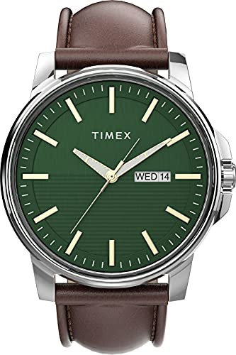 Timex Classic Premium 45mm Herren-Armbanduhr mit Lederband