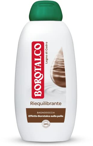 Borotalco Bagnodoccia Riequilibrante Legno di Cedro, Bagnoschiuma Corpo, Formula Riequilibrante, Profumo Seducente, Effetto Borotalco sulla Pelle, Dermatologicamente Testato, Flacone da 600 ml
